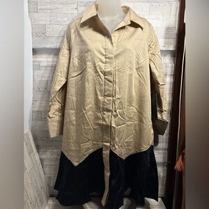 Tuckernuck Beige and Black Shirt Dress